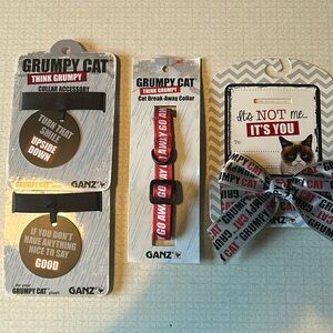 Grumpy cat collar and collar accessories🌸